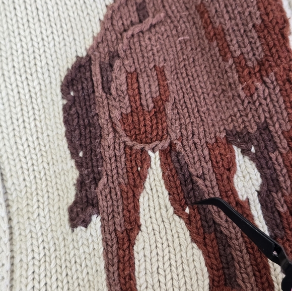 *VTG* STORYBOOK KNITS Sunrise Scene Horse Sweater, Vintage Pastel Horse Sweater - Picture 12 of 16